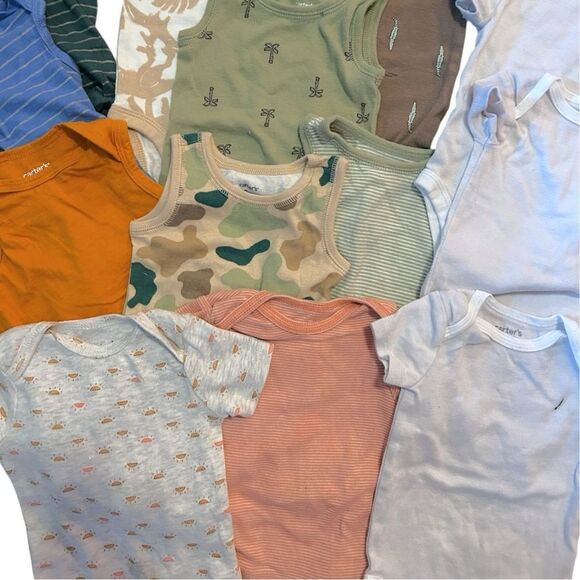 Carter's Assorted Baby Sleeveless‎ and Short Sleeve Bodysuit Bundle Lot, Size 3m - Picture 3 of 8
